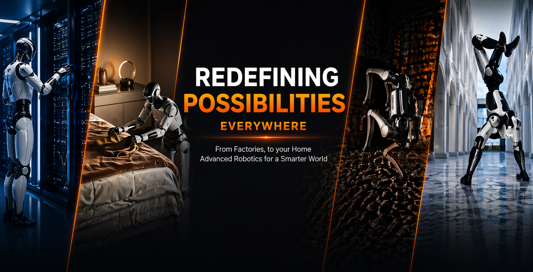 Redefining Possibilities Everywhere — advanced robotics for factories, home, tough environments and mobility beyond boundaries.