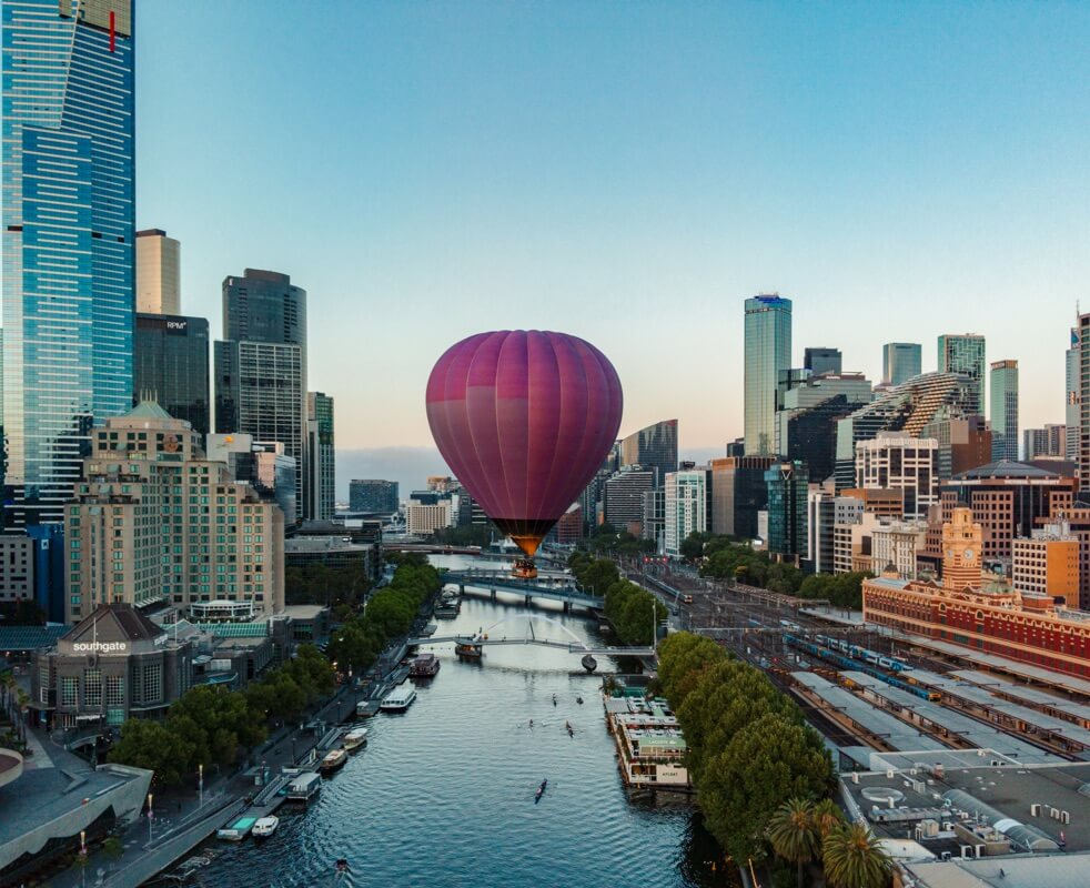Aerial photograph captured by DJI Lito 1—cinematic city scene at golden hour