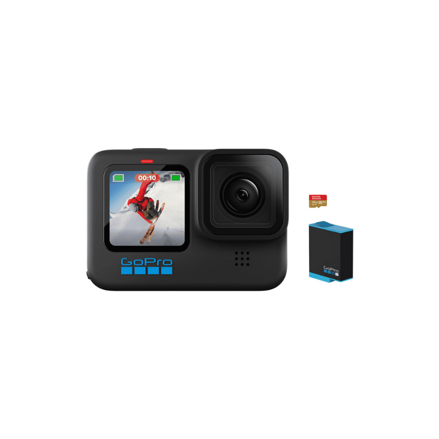 Brand New GoPro HERO9 Black Action Camera Bundle -- Extra Battery/Case/64GB  