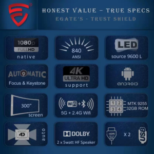 Egate O9 Pro Android (Automatic) Full HD Projector