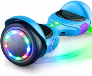 Tomoloo Q2C Black 6.5 inch Hoverboard with Music-Rhythmed Lights , Bluetooth Speaker