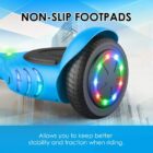 Tomoloo Q2C Black 6.5 inch Hoverboard with Music-Rhythmed Lights , Bluetooth Speaker