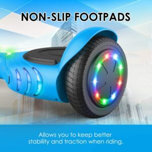 Tomoloo Q2C Black 6.5 inch Hoverboard with Music-Rhythmed Lights , Bluetooth Speaker