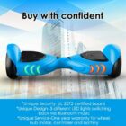 Tomoloo Q2C Black 6.5 inch Hoverboard with Music-Rhythmed Lights , Bluetooth Speaker