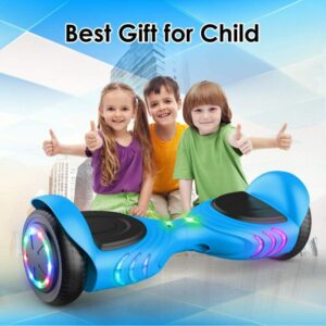 Tomoloo Q2C Black 6.5 inch Hoverboard with Music-Rhythmed Lights , Bluetooth Speaker