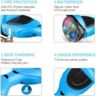 Tomoloo Q2C Black 6.5 inch Hoverboard with Music-Rhythmed Lights , Bluetooth Speaker