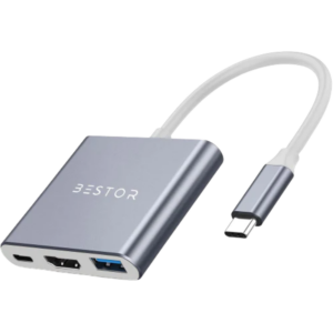 BESTOR 3in 1 Type C USB Hub Plus, HD 4K HDMI with PD Charging, USB 3.0