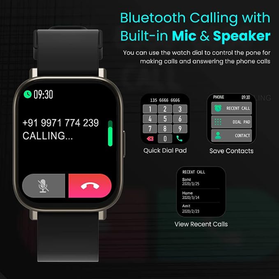 Portronics Kronos Y1 1.75 Inch Dynamic Display with Bluetooth Calling Smartwatch
