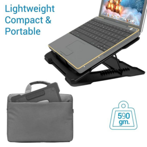 Portronics My Buddy Hexa III, a Portable Foldable Laptop Stand