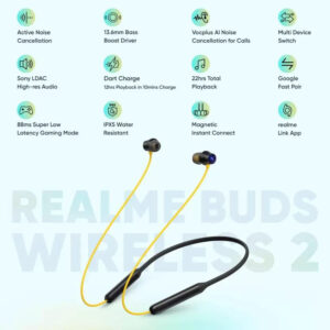 realme Buds Wireless 2 with Dart Charge and Active Noise Cancellation (ANC) Bluetooth Headset