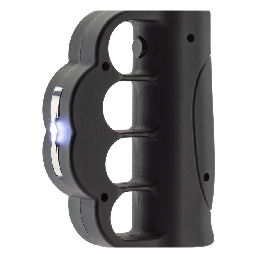 POLICE 519 Stun Gun Knuckle Flashlight Rechargeable Black