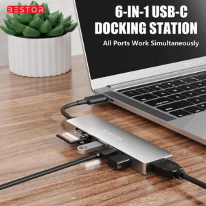 BESTOR 6 in 1 USB C Hub Ethernet