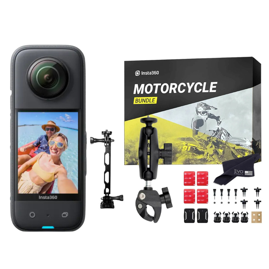 Insta360 One X3 Action Camera Motorcycle Bundle