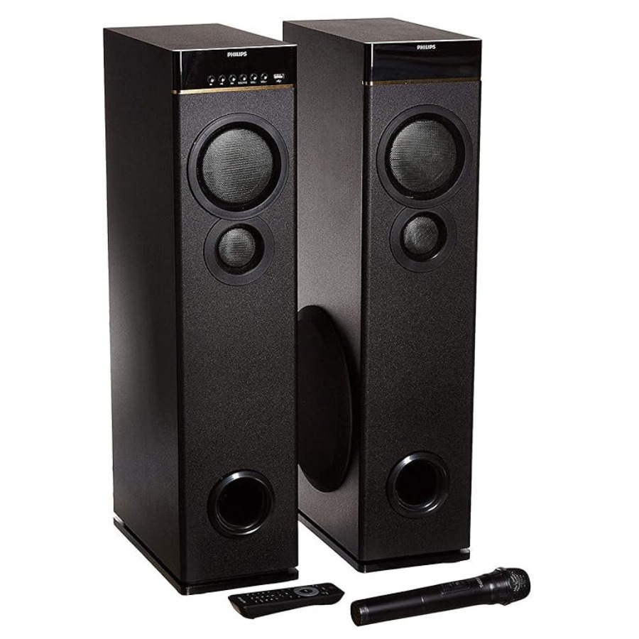 Philips Audio Spa9080B Bluetooth Multimedia Tower Speakers (Black)