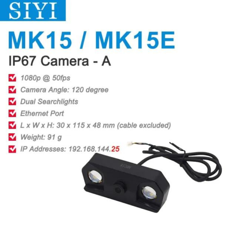 SIYI MK15 IP67 Camera Waterproof FPV Camera