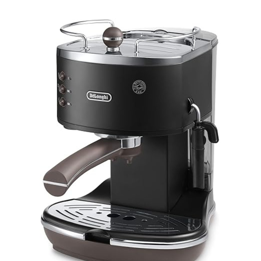 DeLonghi ECOV311.BK Icona Vintage Pump Espresso Coffee Machine, Black