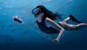 swimming under water with Insta360 X3 action camera
