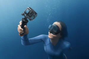 swimming under water with dji osmo action 4 action camera