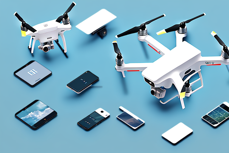 Various dji drones in flight