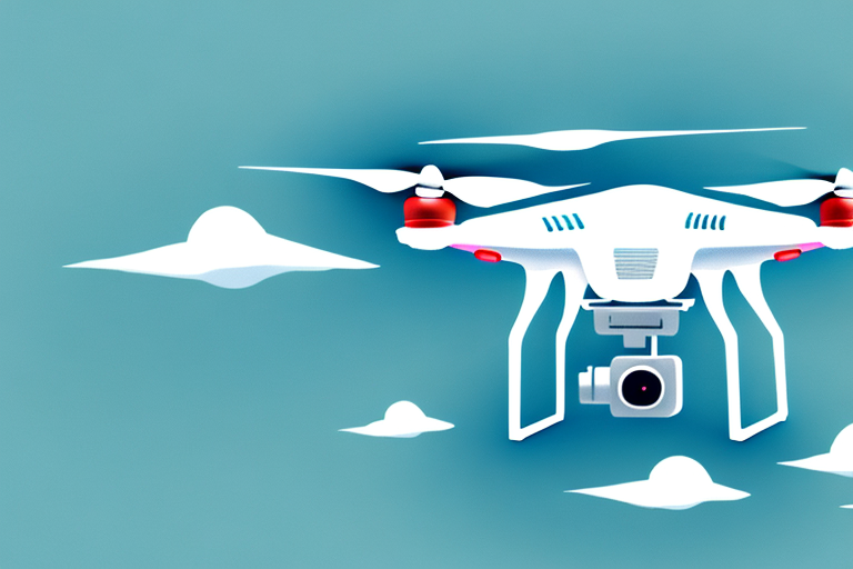 A dji drone in flight
