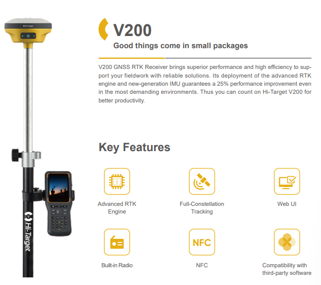 Hi-Target V200 GNSS RTK System