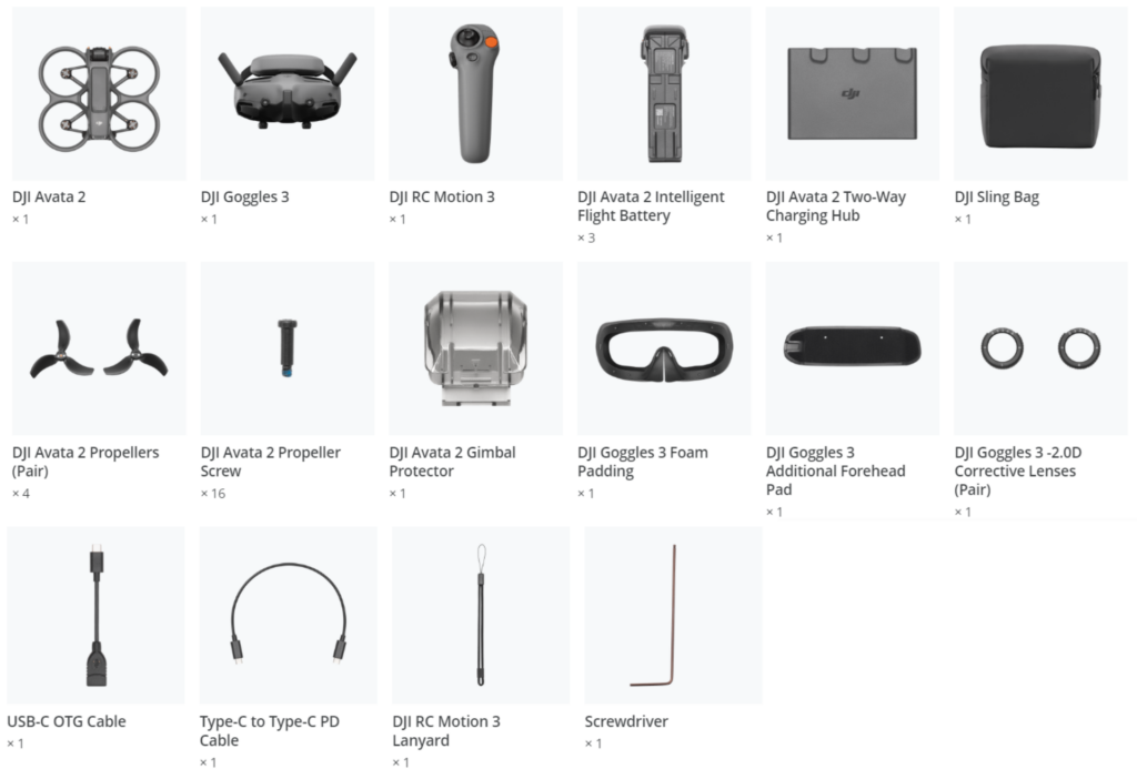 DJI Avata 2 Fly More Combo (Three Batteries) Drone Camera - flyworldgadget