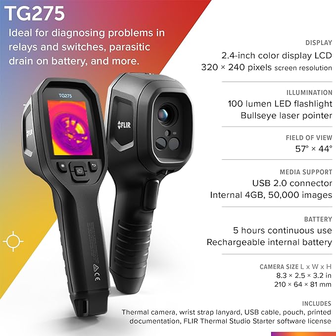 FLIR TG275 Thermal Camera for Automotive Diagnostics