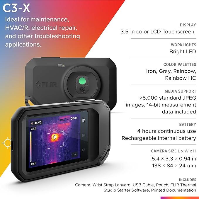 FLIR C3-X Compact Thermal Imaging Camera
