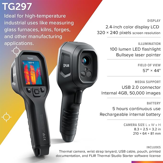 FLIR TG297 Industrial High Temperature Thermal Camera