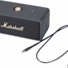 Marshall Emberton III Black and Brass portable Bluetooth speaker