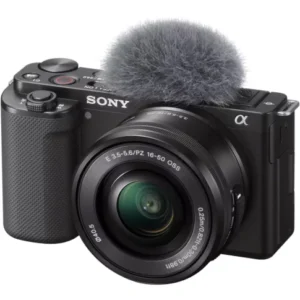 Sony ZV-E10 Mirrorless Camera with 16-50mm Lens and Content Creator Kit (Black)