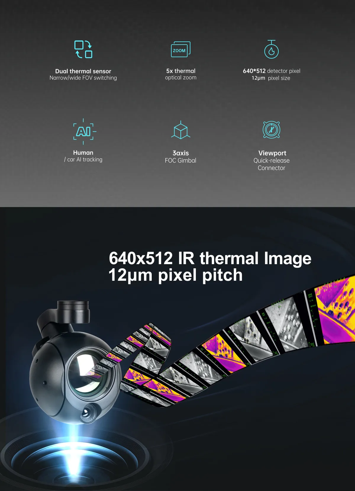 AT9-50 Dual IR 5x Thermal