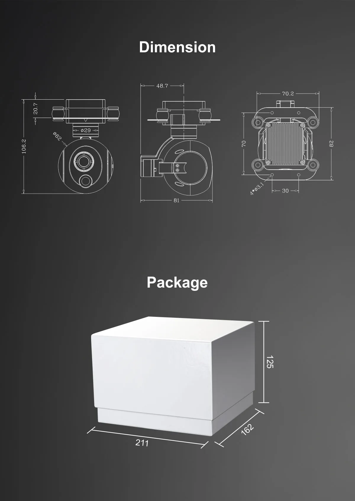 A613 Mini 3-Aixs Stabilizer Prime Lens
