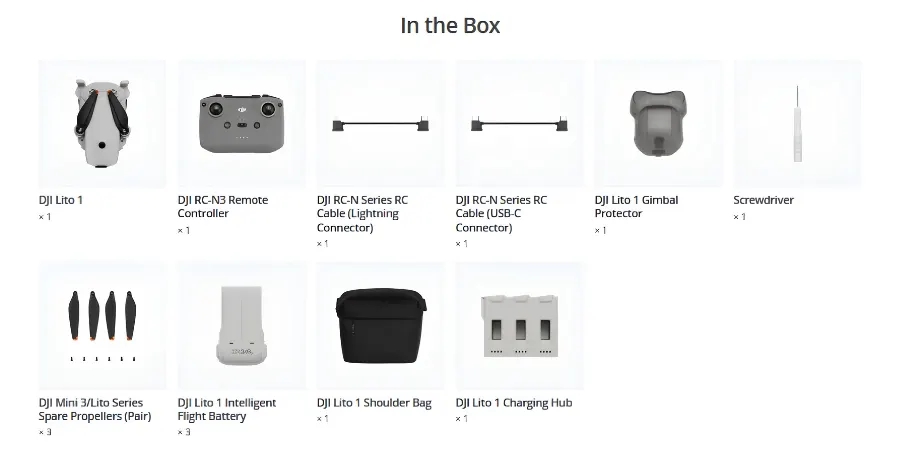 DJI Lito 1 Fly More Combo (DJI RC-N3)
