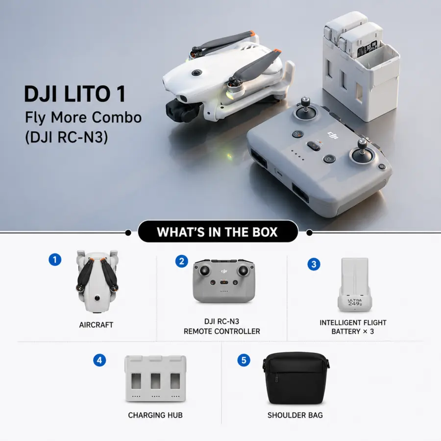 DJI Lito 1 Fly More Combo (DJI RC-N3)