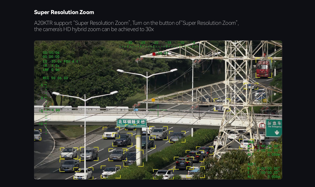 A20KTR thermal camera for drone surveillance and industrial inspection