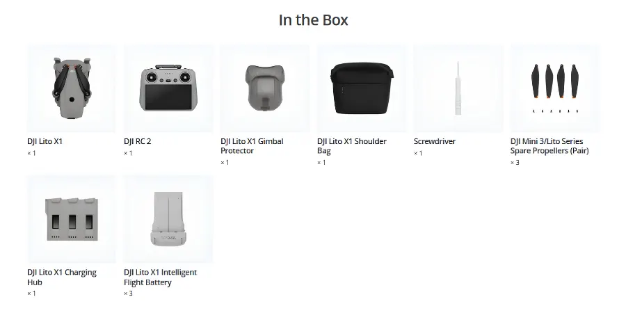 DJI Lito X1 Fly More Combo plus (DJI RC 2)