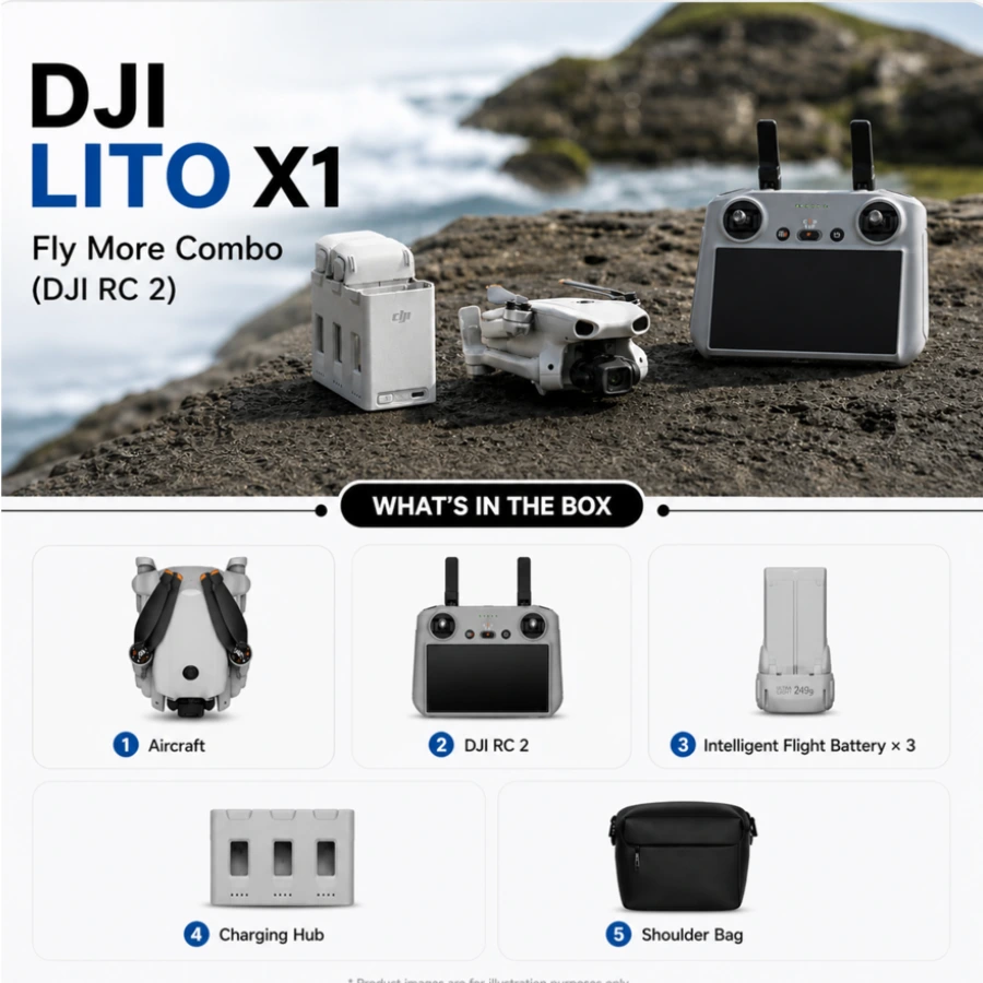 DJI Lito X1 Fly More Combo (DJI RC 2)