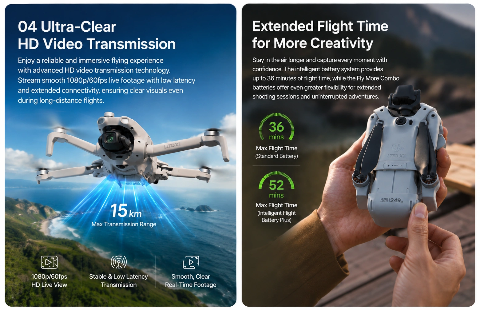 DJI Lito X1 Fly More Combo (DJI RC 2)