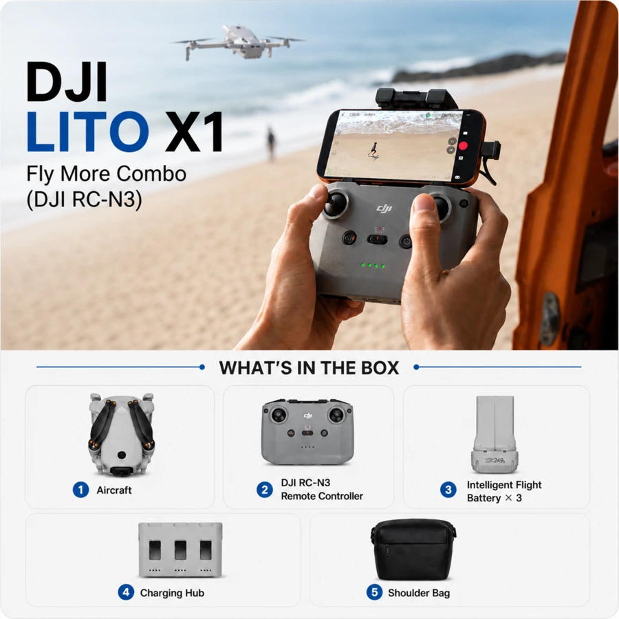 DJI Lito X1 Fly More Combo (DJI RC-N3)