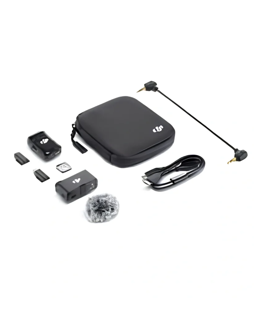 DJI Lavalier Mic in use during interview recording