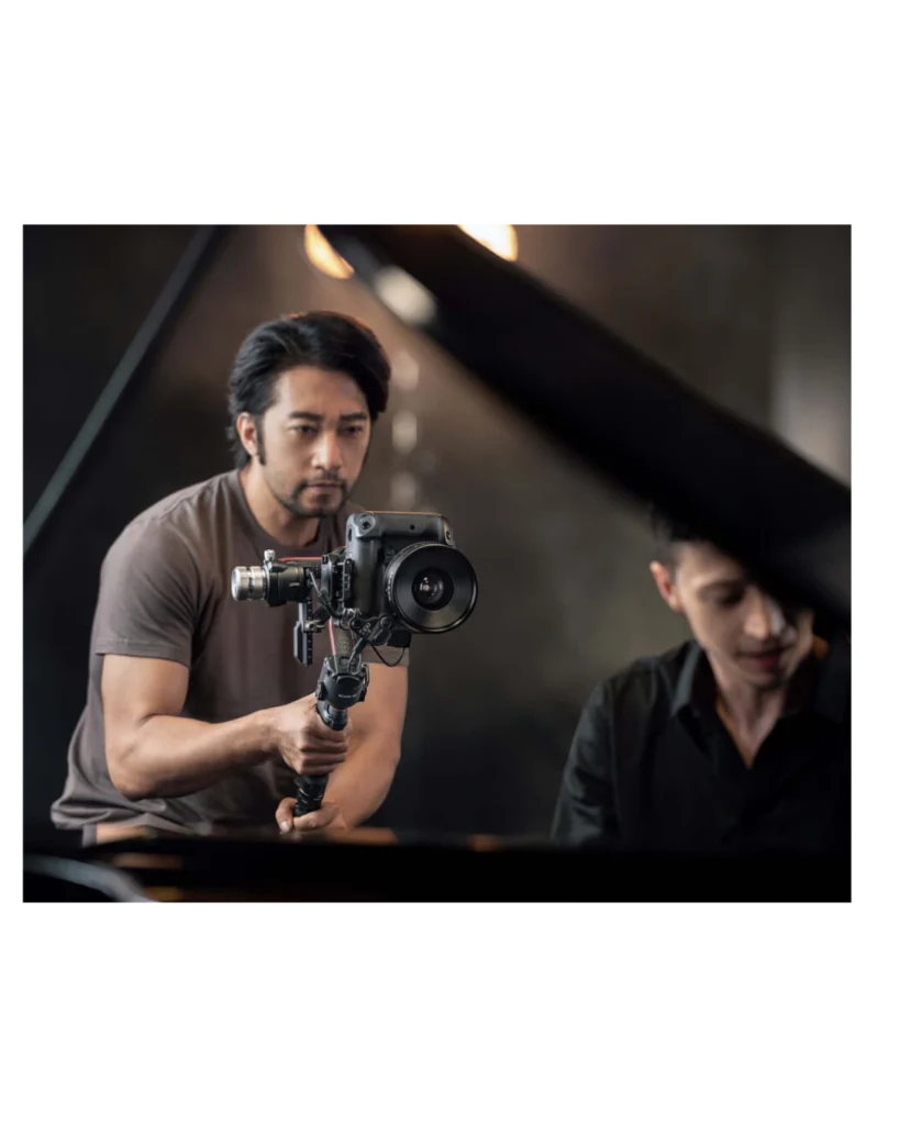 DJI R Vertical Camera Mount in use for vertical video shooting