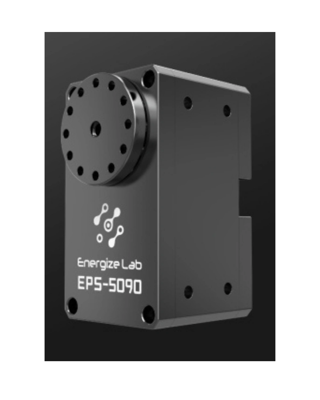 Energize Lab EPS-5090 servo motor angled housing view