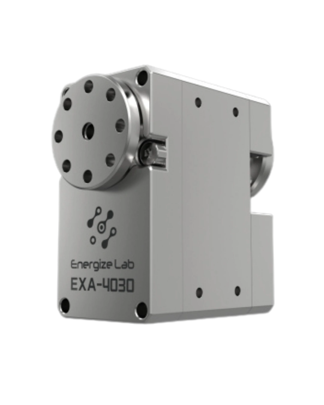 EXA-4030 Brushless Servo Motor with visible Energize Lab logo and EXA-4030 label