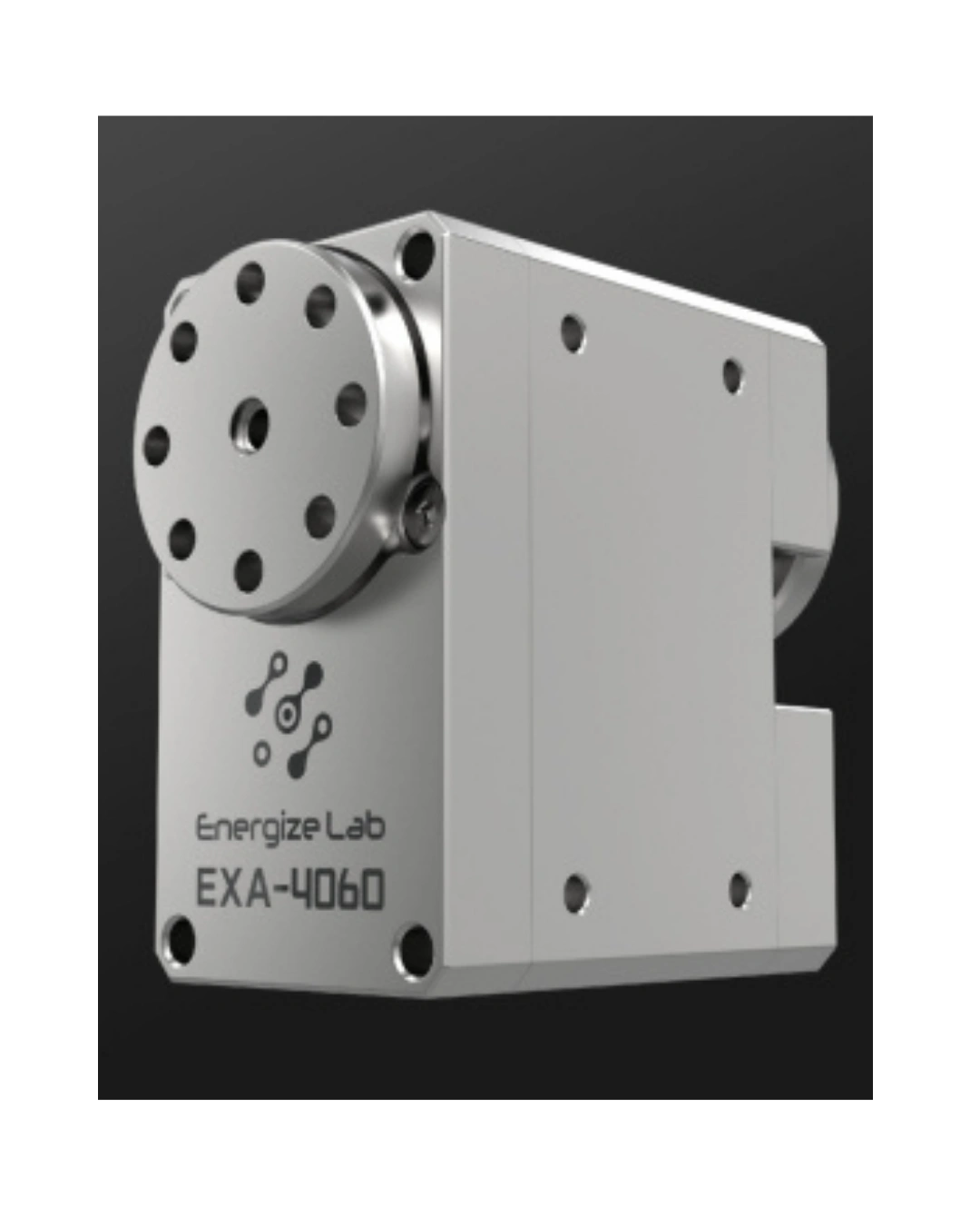 Energize Lab EXA-4060 servo motor front angle view