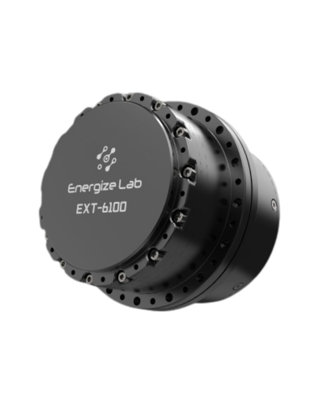 EXT-6100 Ultra-High-Torque Brushless Servo Motor with visible Energize Lab logo and EXT-6100 label