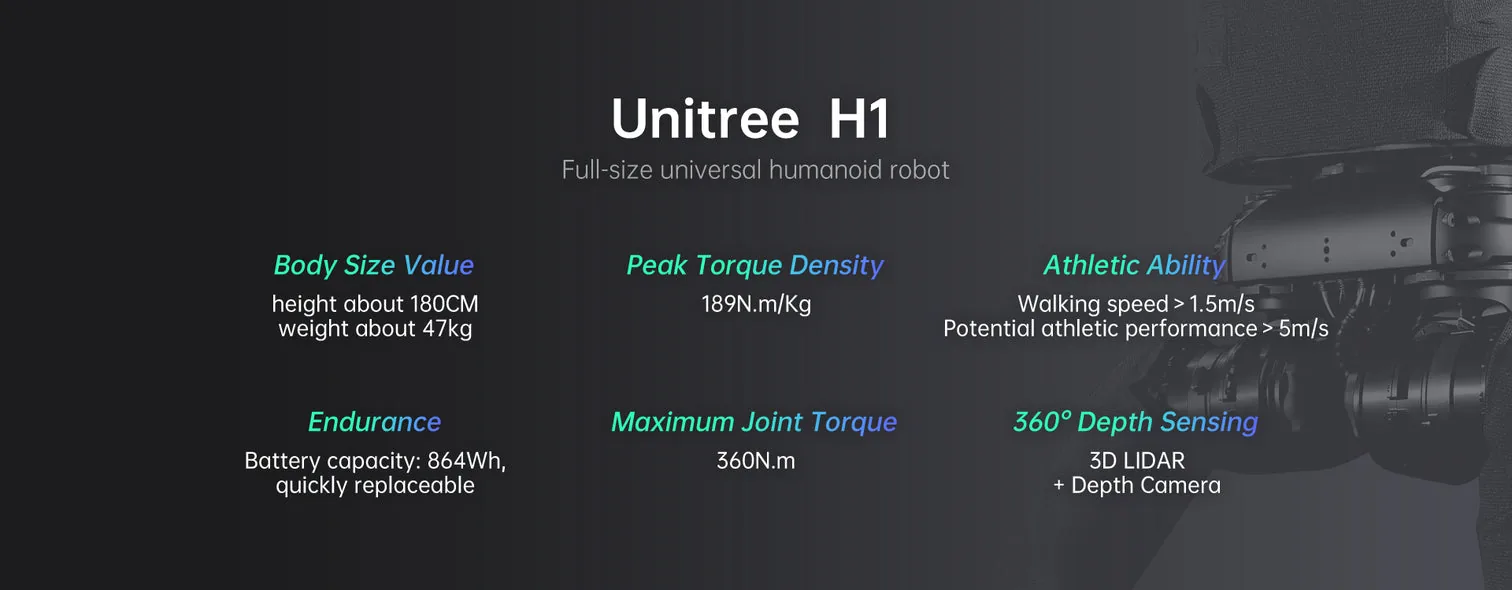 Unitree H1 industrial-grade build for research and automation deployments