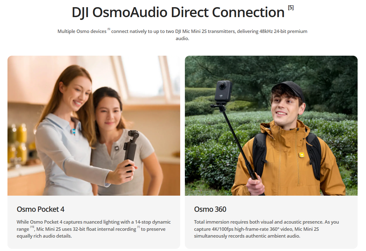 DJI Mic Mini 2S clip-on microphone