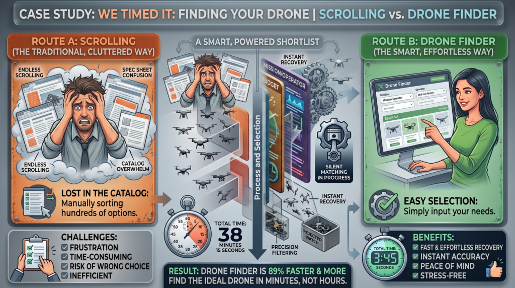 We Timed It: Finding Your Drone by Scrolling vs. Using Drone Finder