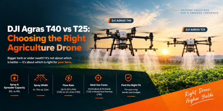DJI Agras T40 vs T25: Choosing the Right Agriculture Drone